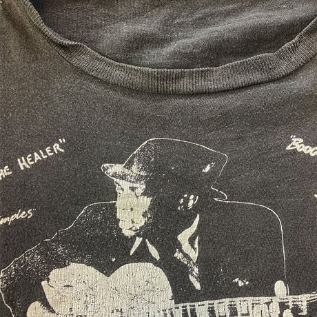 ジョン リー フッカー・キング オブ ザ ブギー・Tシャツ (1980's Vintage) (U.S.A. 中古衣料品)