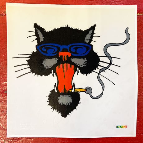 ブルース トラベラー・スモーキン キャット ウィンドー ステッカー (Vintage)
