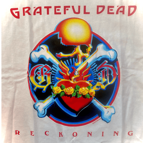 グレイトフル デッド・レコニング SF/NYC 1980・長袖 Tシャツ (ホワイト)