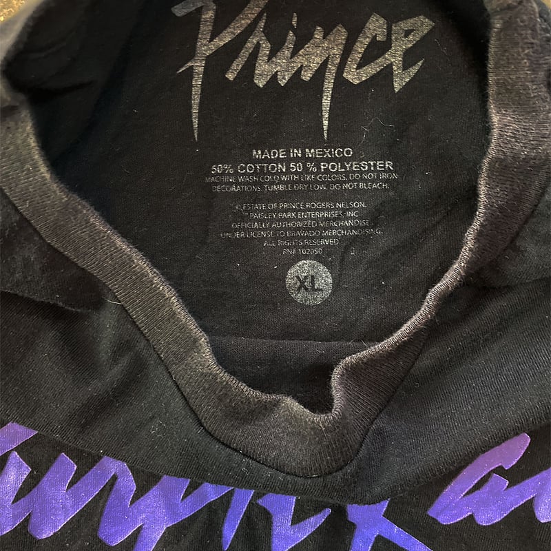プリンス・PRINCE（パープル レイン ロゴ）・Tシャツ (ブラック