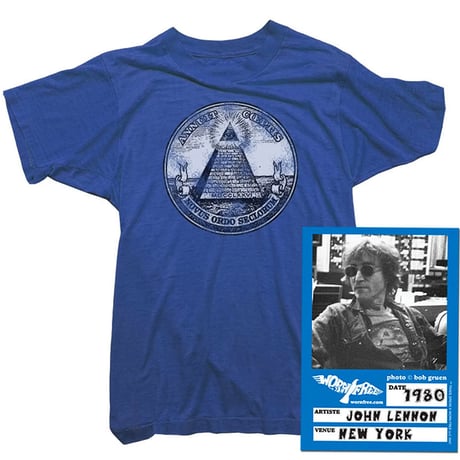 ジョン レノン・アンヌイト コエプティス 1980 ヴィンテージスタイル T-シャツ (ロイヤル)