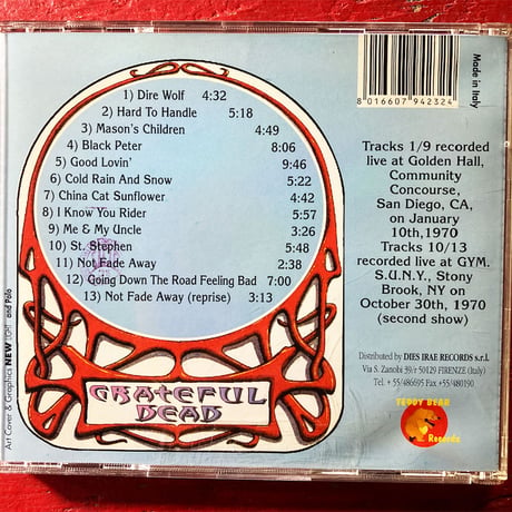 Grateful Dead – 'Rose Garland' 1970 (1CD) (Vintage Used CD)