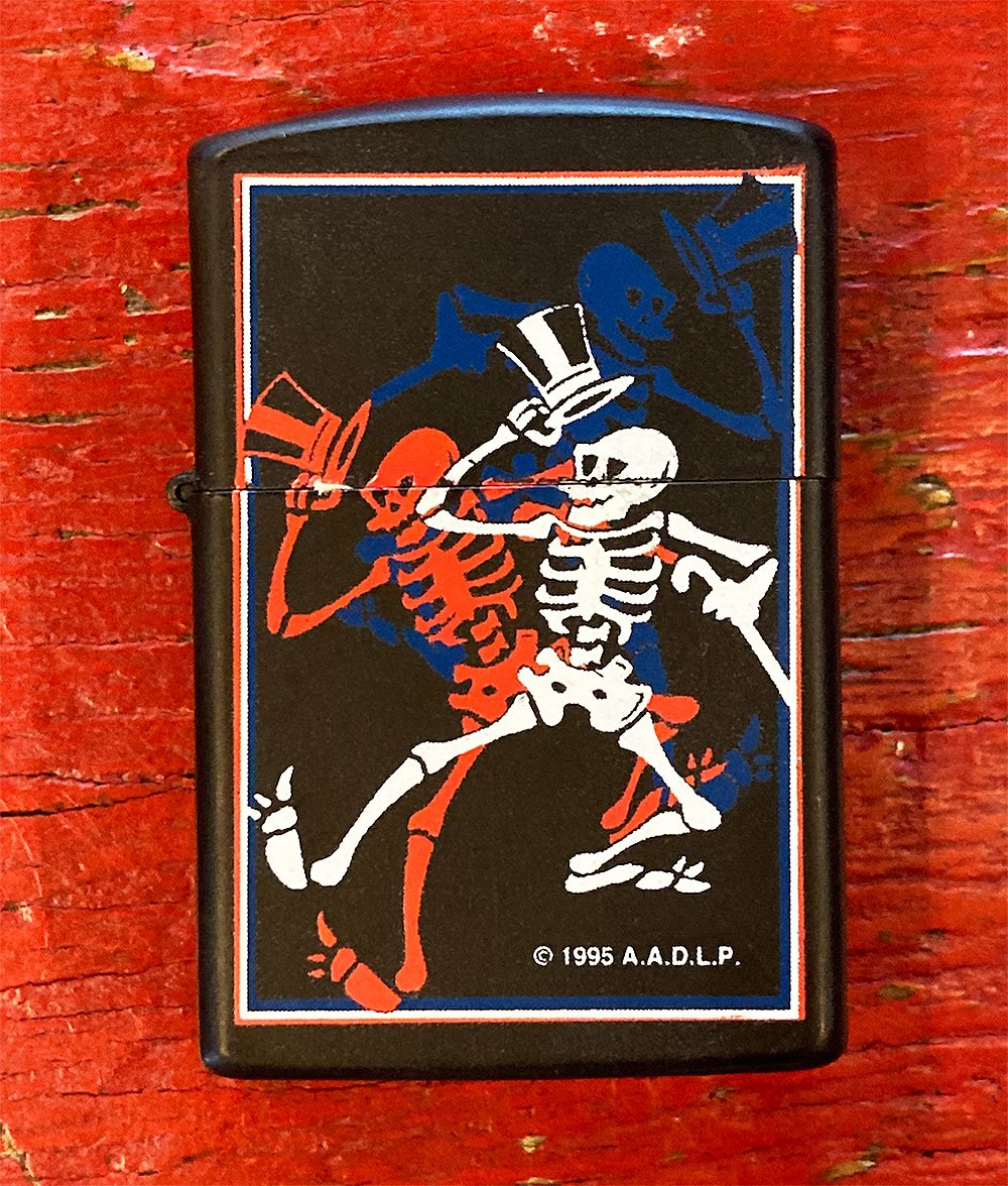★90s★USA製★GRATEFUL DEAD★グレイトフル・デッド★ダンシング グレイトフル デッド・ダンシング スケルトン オイル ライター