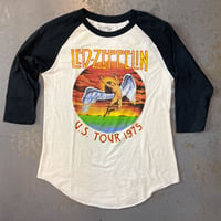 レッド ツェッペリン・アメリカ ツアー 1975・ベースボールTシャツ (2017 Vintage) (U.S.A. 中古衣料品)
