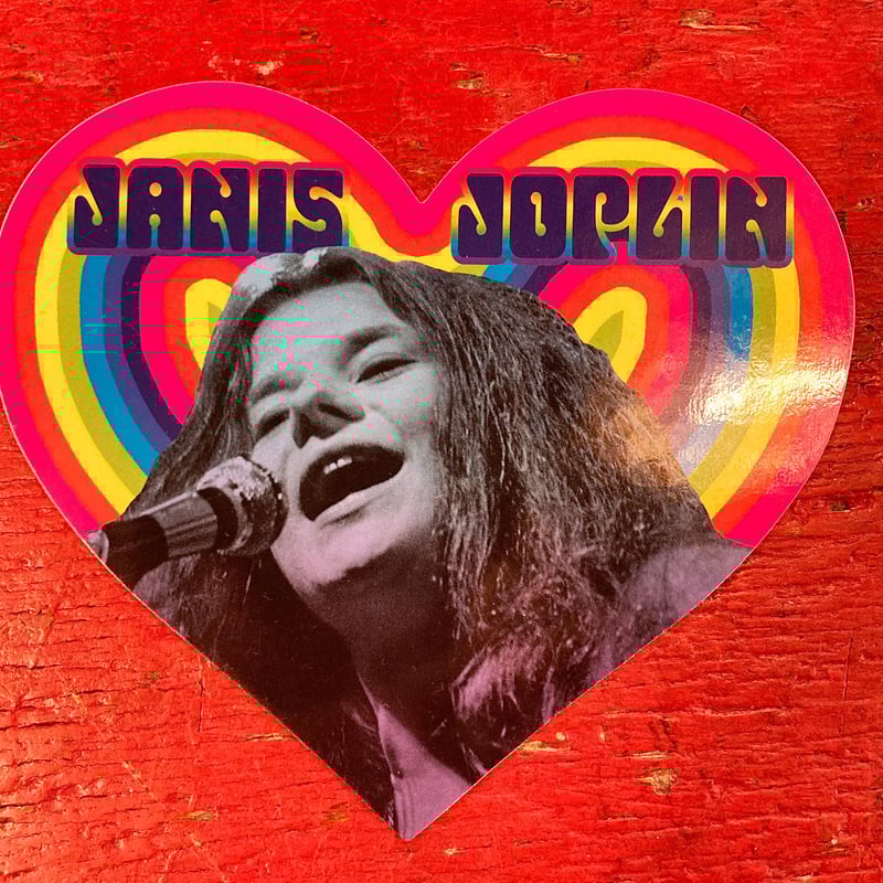 ジャニス ジョプリン・レインボー ハート ステッカー (S-301