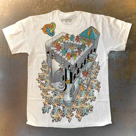 グレイトフル デッド・シュールレアリスティック・ステアー ベアーズ Tシャツ (1993年製品 復刻版)