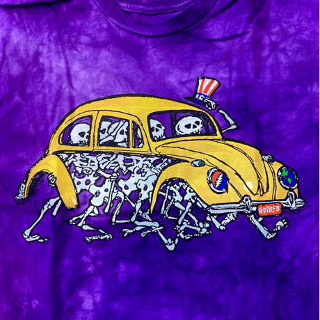 グレイトフル デッド・バグトラッキン・ベアー出没注意！パープル Tシャツ (1994年製品 復刻版)