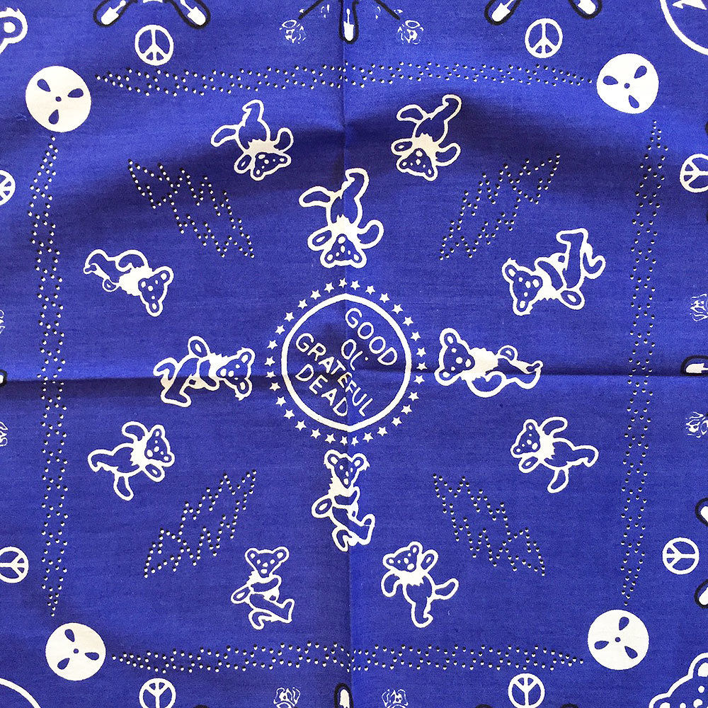 新品未使用　90ｓグレートフルデッド 1995年製デッドストック　バンダナ 新品未使用 90sグレートフルデッド 1995年製デッドストック