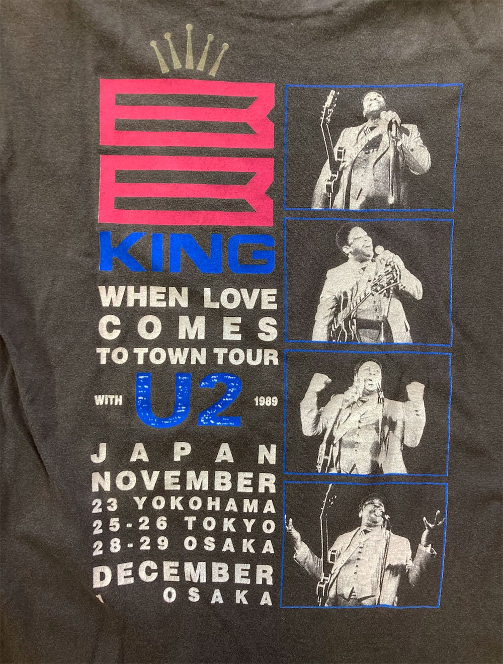 希少!! 　BB KING U2 ジャパンツアー Tシャツ Vintage 90's U2 And B B King Love Comes To Town Tour Japan T
