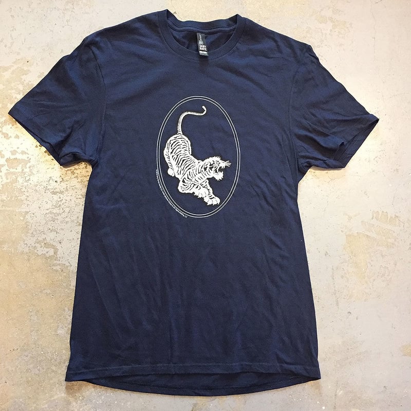 グレイトフル デッド・ジェリー ガルシア シルヴァー タイガー インレイ Tシャツ (Navy...