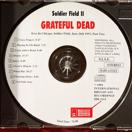 Grateful Dead - 'Soldier Field I' and 'Soldier Field II' 1992 (2CD) (Vintage Used CD)