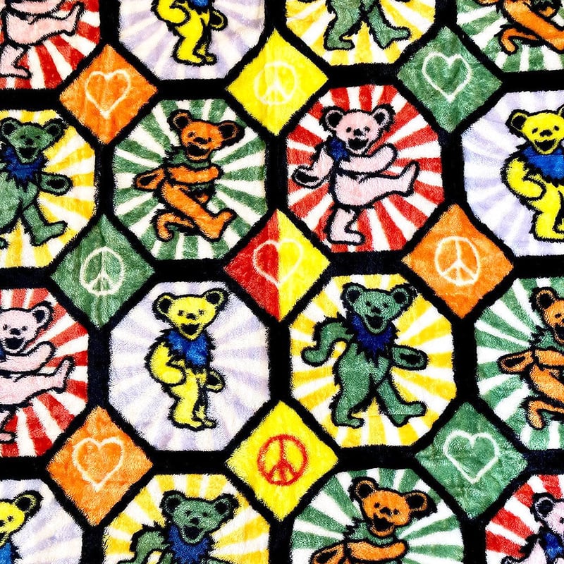 グレイトフル デッド・オクタゴン ベアーズ フリース ブランケット