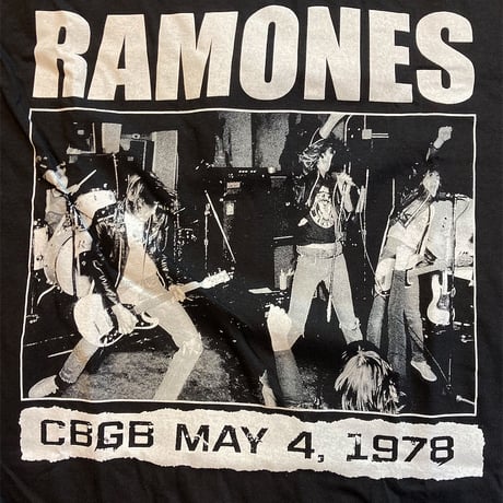 ラモーンズ・CBGB ニューヨークシティー 1978 ヴィンテージ スタイル Tシャツ