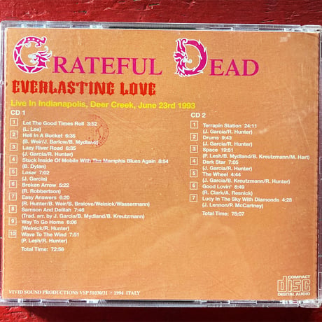 Grateful Dead - 'Everlasting Love' 1993 (2CD) (Vintage Used CD)