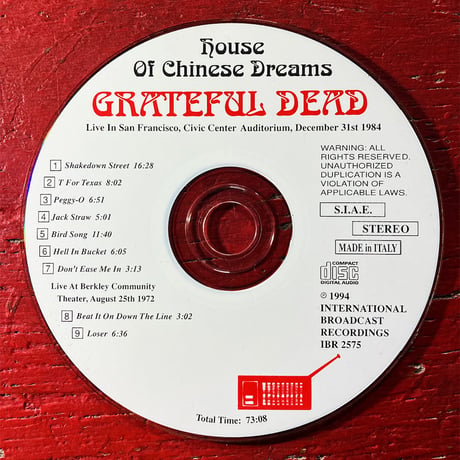Grateful Dead - 'House Of Chinese Dreams' 1984 (1CD) (Vintage Used CD)