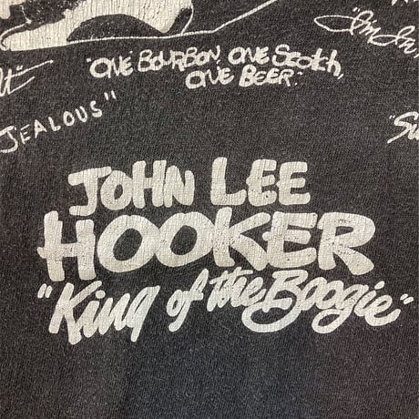 ジョン リー フッカー・キング オブ ザ ブギー・Tシャツ (1980's Vintage) (U.S.A. 中古衣料品)