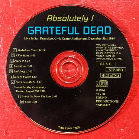 Grateful Dead – 'Absolutely' 1984 & 1991 (2CD) (Vintage Used CD)