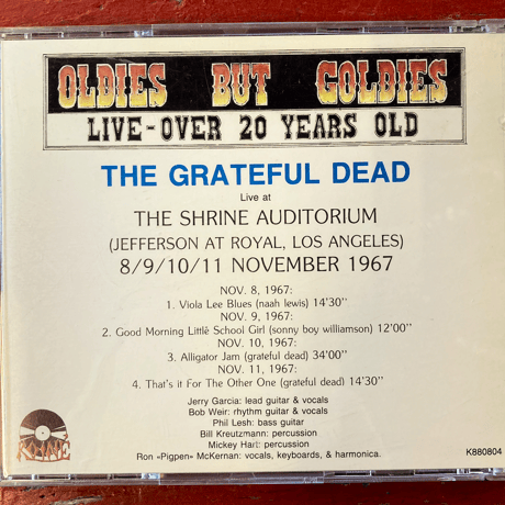 Grateful Dead - Live At Shrine Auditorium 1967 (1CD) (Vintage Used CD)