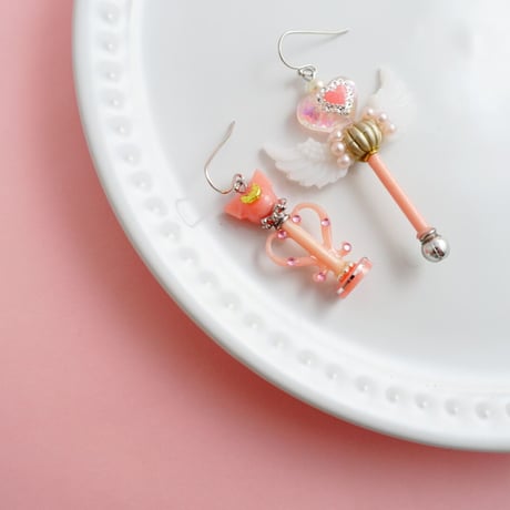 ピアス・イヤリング［Lovely moon & Heart］