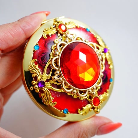 デザインコンパクトミラー［自由を舞う薔薇］
