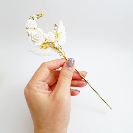 ステッキかんざし［薔薇のプリンセス］