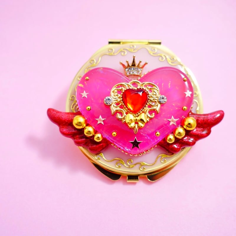 デザインコンパクトミラー［ピンクシュガー］ | Power Creation