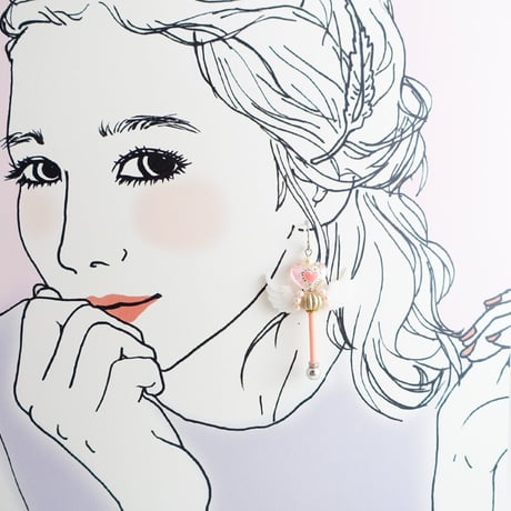 ピアス・イヤリング［Lovely moon & Heart］