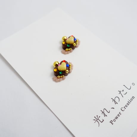 ちびちびチョコンパクトピアス［ピュアブレイク］