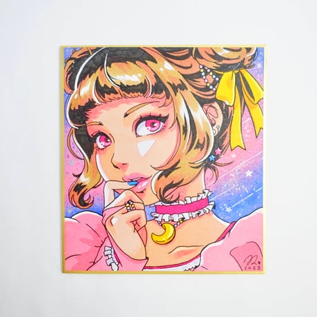 【よっちゃん×ジェシカ🎀コラボプロジェクト第一弾】デザインコンパクトミラー+直筆色紙イラスト