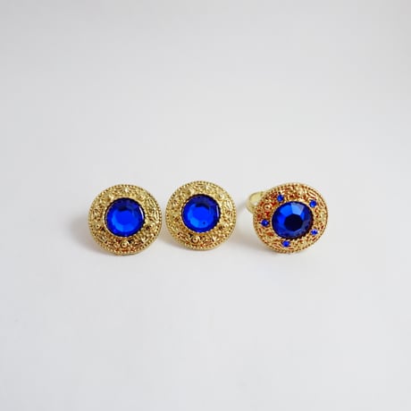 ひみつのジュエリートイピアス&リングset［ロシアンクッキーコンパクト］