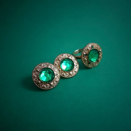 ひみつのジュエリートイピアス&リングset［ロシアンクッキーコンパクト］