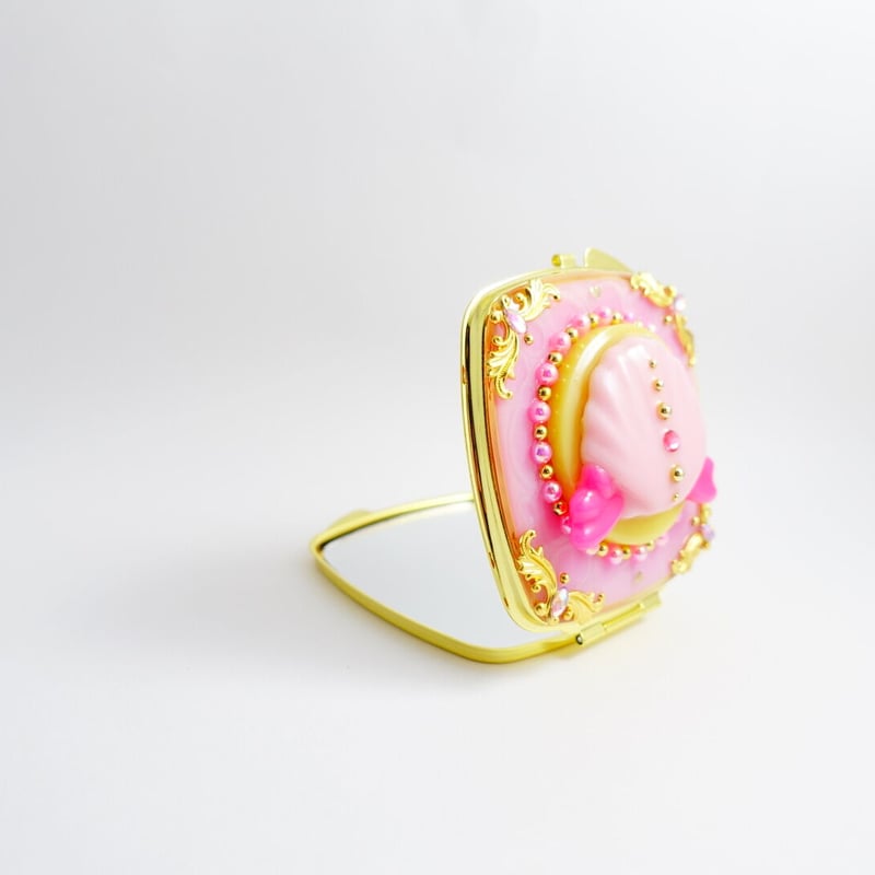 アンティーク 鼈甲 コンパクト ミラー 鏡 ベッコウ ベッ甲 【公式通販】