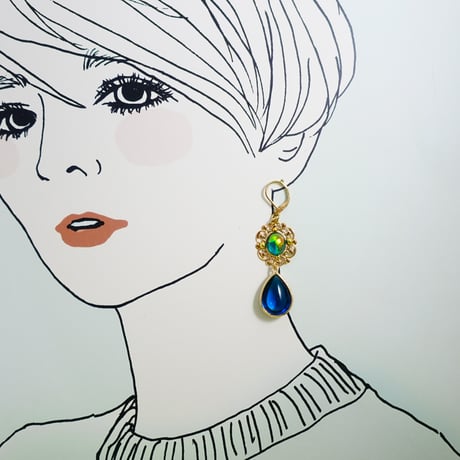 ひみつのジュエリートイピアス［悲しみにまけない雫オーヴ］