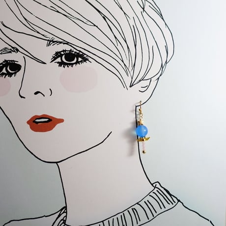 ビーズ変身スティックピアス［ マーキュリープラネット］