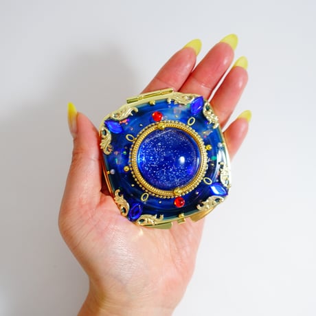 デザイン変身コンパクトミラー［広く深まるブルーグロウ］
