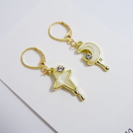 ひみつのジュエリートイピアス・ネックレス［月と星のfor your love.］