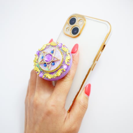 変身スマホグリップ［オーロラサターン］