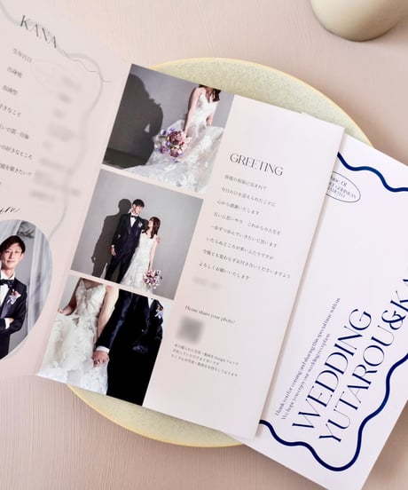 4P ܀ 席次表｜メニュー表 ‖ A5｜ Chic｜Wedding seating chart