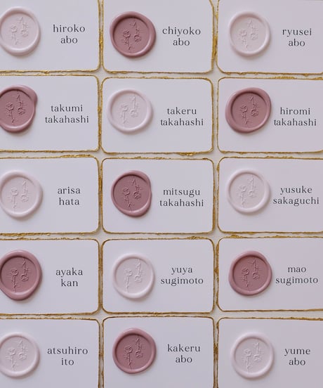 席札｜Wax Seal×moonlight｜シーリングワックス専用席札