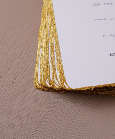 メニュー表｜moon light ‖ paper with deckle edge