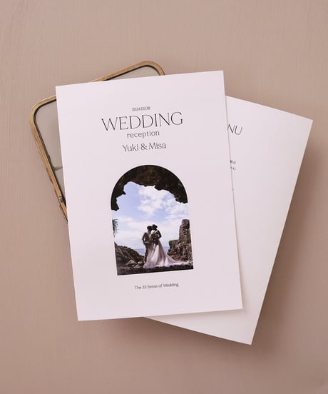 4P ܀ 席次表｜メニュー表 ‖ A5｜ Chic｜Wedding seating chart