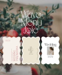 ウェーブメニュー表 ‖ Joie｜ wedding menus
