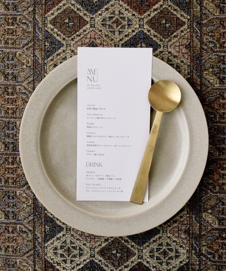 メニュー表｜ Natural   Wedding menus