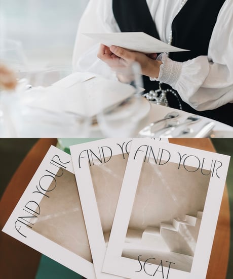 Find Your Seat ܀ 席次表カード｜エスコートカード ‖ Fika