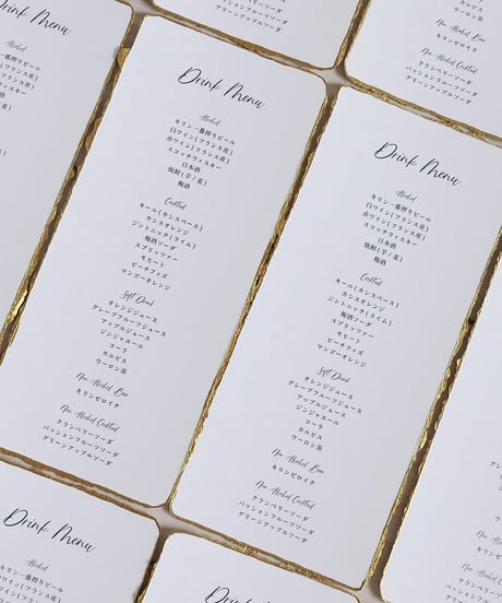 メニュー表｜moon light ‖ paper with deckle edge