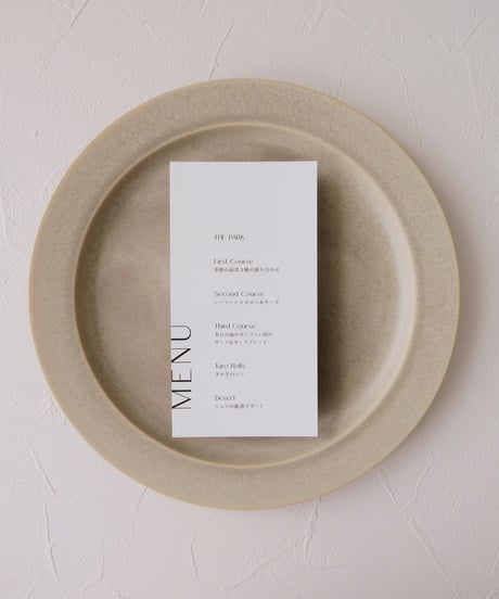 メニュー表｜ Natural   Wedding menus