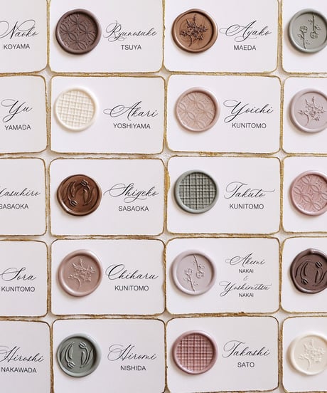 席札｜Wax Seal×moonlight｜シーリングワックス専用席札