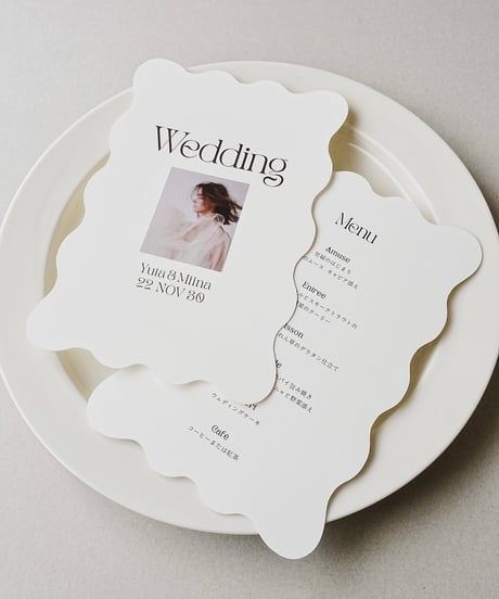 ウェーブメニュー表 ‖ Joie｜ wedding menus