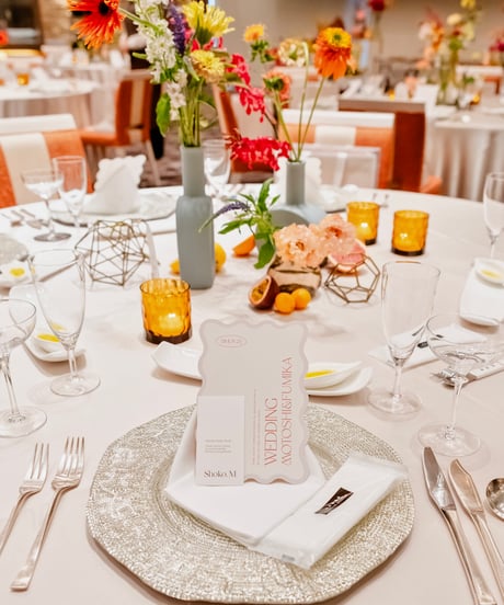 ウェーブメニュー表 ‖ Joie｜ wedding menus