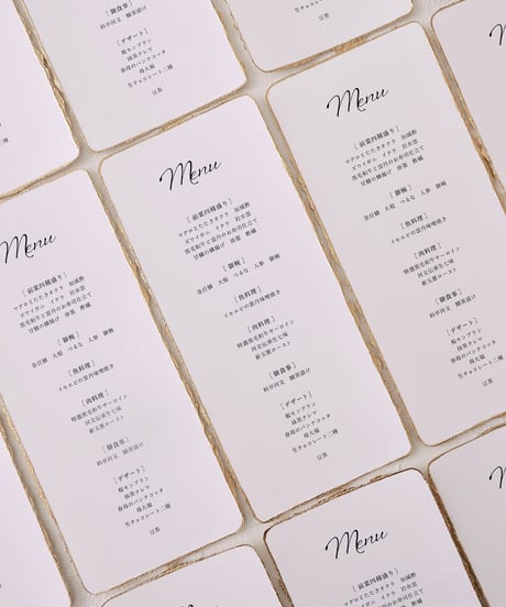 メニュー表｜moon light ‖ paper with deckle edge